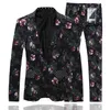 Men's Suits 2023 Floral Suit Two Pieces Casual (Jacket Pant ) For Wedding &Party Single Breasted Coat Unique Design Male