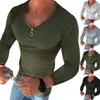 Polos pour hommes Chemise élégante pour hommes à manches longues Streetwear Super Soft Pure Couleur Slim Fit Pull T-shirt