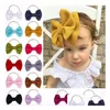 Accessori per capelli Fasce in nylon Ragazze Copricapo Arco Fascia per capelli Fascia elastica Nudo Colore caramella Top Nodo Turbante Accessori per capelli bambino Dhe4T