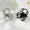 Pierścień Solitaire Creative Gothic Black Spider Pierścienie Zwierzęta Zabawne Halloween imprez