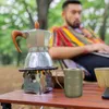 Geschirr Sets Camping Becher Tassen Edelstahl Espresso Griff Bier Gläser Haushalt Kaffeetassen Metall