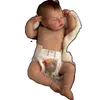 49CM Reborn Baby Doll Loulou Addormentato Morbido Corpo coccoloso Pelle 3D realistica con vene visibili Bambola fatta a mano Compleanno Regali di Natale per bambini