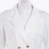 Grundläggande casual klänningar Elegant kvinnor klänning kontor casual blazer vit svart vår sommar lös kostym damklänningar 231010