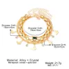 Wolf Tide – ensemble de Bracelets multicouches pour femmes, Style Ins, pendentif en cristal papillon, breloques, strass scintillants, chaîne à maillons artisanaux, Bijoux
