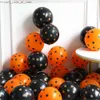 Andere evenementenfeestjes 103PCS Halloween -thema Orange Black Polka Dot Latex Pompoen Bat Ghost Foil Balloon Garland Arch Kit voor horrorfeestdecoratie Q231010