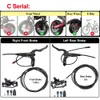 Cykel derailleurs Nutt Electric Scooter Hydraulic Disc Brake 140 160mm B C Power Off Line Wire med HS1 Rotor för noll 10x 11x Kugoo G1 E Scooter 231010