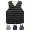 Herenvesten Stevige stiksels Chique Grote maten Katoenen gilet Bovenkleding Winter Single-breasted Voor buiten