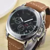 2023 Men's luxury Quartz Watch fashion leisure six needle Multi-function luminous Calendar Belt Watches aw