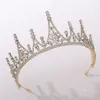 Gold Silber Farbe Barock Stil Glänzende Kristall Tiara und Kronen de Noiva Königliche Prinzessin Diadema Braut Hochzeit Haarschmuck1215L