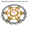 Bike Derailleurs SNAIL Bicycle disc brake pads 160mm 180mm 203mm aluminum alloy 6 nail rotor Mtb road bike floating discs parts Accessories 231010