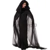 Costume a tema Halloween Cosplay Costume da strega Donna Spaventoso Disfraz Zombie Vampiro Carnevale Dress Up Party Spettrale Fantasma Medievale Mantello con cappuccio x1010