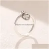 Fedi nuziali Anello di personalità romantico all'ingrosso Gioielli di design di lusso per P 925 Sterling Sier Ladies con scatola originale1249571 Jewe Dhf23