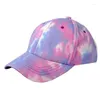 Ball Caps Mode Tie-dye Baseball Cap Vrouwelijke Kleur Onregelmatige Piek Zomer Outdoor Vizier Hoed Dames Heren Hoeden Kledingaccessoires