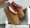 Pantofole Tazz firmate Australia Stivali da neve Tasman da donna Stivali invernali in pelle di pecora Pantofola in pelliccia da donna Stivaletti classici in lana scamosciata ultra mini Taglia 35-43