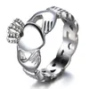 Bröllopsringar klassiska Nordirland Style Claddagh Heart Love Ring Glamour Ladies Party Jewelry2832