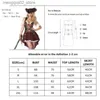 Kostium motywu Lady Carnival Halloween Caribbean Pirates Elizabeth Come Cape Captain Huntress Clubwear Play Cosplay Fancy Party Sukienka Q240307