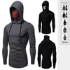 Lente 2019 Buitenlandse Handel Nieuwe Elastische Fitness heren Ninja Jurk Lange Mouw T-shirt met Caps Mission Call Schedel Masker T-shirt234x