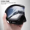 Ski Goggles Kids Ski Goggles MAXJULI Brand Professional Skiing Goggles Double Layers Lens Anti-fog UV400 Snow Goggle Fits Over Glasses 231010