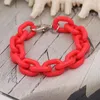 Link Armbänder Mode Mehrfarbige Acryl Ring Frauen Weibliche Mädchen Schmuck Geschenke Nette Liebe Herz Verschluss Armband Großhandel