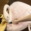 豪華な人形カワイイスワンおもちゃ詰め鳥やソフト人形かわいい白いピンクの子供抱擁枕パーティー装飾ウェディングギフト高品質231009