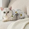 Kattdräkter Färgglada kläder andningsbara Neutering kostym Lätt att bära Recovery Clothes för katter Justerbara skyddsdjurstillbehör