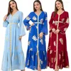 Ethnische Kleidung Dubai Türkei Abaya Muslimische Frauen Drucken Maxikleid Eid Ramadan Islamische Jalabiya Djellaba Arabische Robe Abend Partykleid Kaftan