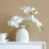 Decorative Flowers 5 Heads Orchid Moisturizing Artificial Branch Wedding Floal Arrangement Materials Room Home Decor Fake Flower Po Props