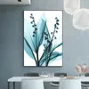 Paintings Wall Posters Blue Flower Plant Print Pictures Home Decor Abstract Canvas Art Mural Modern Aisle Cuadros for Living Room Decor 231009