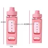 Water Bottles Water Bottles 700Ml900Ml Cute Bottle For Girls With Lid St Sticker Plastic Juice Milk Portable Kawaii Tumbler Childrens Dhgl9