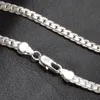 20 Inch 5MM Trendy Men 925 Silver Necklace Chain For Women Party Fashion Silver Figaro Chain Necklace Boy Accessories218H
