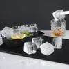15 Borne de moule à glace de grille BOIDE Large glaçons de qualité alimentaire Silicone Cube carré Moule de moule Diy Bar Pub Blocs de glace Vine Maker Maker