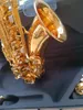 Japan Yanagisa T-901 Professional level musical instrument Tenor Saxophone Gold Carving tube body Woodwind Brass With Case Mouthpiece Gloves Free shipping