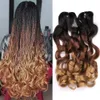 Human Hair Bulks French Curly Crochet Braiding Hair Synthetic Loose Wave Ombre Braids Hair for Women Spiral Curls Pre Stretched Hair Extensions 231010