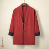 Men's Jackets Chinese Long-sleeved Style Cotton And Linen Jacket Tang Suit Cape Ancient Clothing Taoist Robe