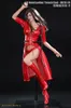 Military Figures 1/6 JO21X-24 Female Doll Red Leather Coat Women White Windbreaker Fit 12'' Action Figure TBLeague PHicen S07C Large Breast Body 231009