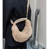 Totes Bottegaaveneta Bag Handmade knotted woven bag for women 2022 new design hand knotted noodles bag dumplings bag under the armpit L