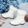 TUINANLE Vrouwen Platform Laarzen Winter Pluche Warme Schoenen Mode Vrouwelijke Halfhoge Snowboots Antislip Grijze Platte Schoenen Bota Feminina Q231010