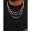 Collane con ciondolo 925 sterling sier oro 14 carati 10 mm 30 pollici diamanti collana a catena da tennis per gioielli hiphop1537396 collane di gioielli P Dhhwu