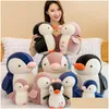 Filmy TV Pluszowa zabawka 25/35/45 cm Kawaii Hoble Soft Penguin Plush Toys for Children Pchasze Zwierzęta Doll Dolna Zabawna urodziny zabawki gi dhlw1