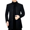 Ternos masculinos retro inglaterra cavalheiro jaquetas para homens sacerdote pai colarinho blazers ajuste fino mandarim elegante formal homem roupas uvas