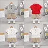 Bebek Rompers Set Set Boy Kıyafetleri Yeni Romper Pamuk Yenidoğan Kız Çocuk Tasarımcı Bebek Tulumları Giyim Damla Teslimat