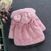 Jackets Baby Girls Warm Winter Coats Thick Faux Fur Fashion Kids Hooded Jacket Coat for Girl Outerwear Children Clothing 2 3 4 6 7 Years 231009