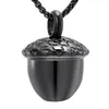 Chains ACORN Cremation Necklace For Human Pet Animal Ashes Stainless Steel Memorial Urn Keepsake Pendant Jewelry Women Kid239f