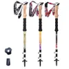 Trekking Poles Pioneer Carbon Fiber Trekking Poles Ultralight Folding Handing Stick Collapsible Walking Nordic Camping Equipment Ski Pole 231010