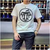 Męskie koszulki luksusowe H Designer T Shirt Mens Bluza Koń nadruk krótkie rękawe T-shirt mężczyzn Kobiet bawełniany rękaw Tshirt Tshirt Tose Tee Dhzap