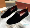 In the summer of one-pedal Lok Fu shoes with beef tendon and suede flat bottom men's shoes foreign trade.