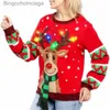 女性のセーターはエルクの女性冬のティックセータースリーブジャンパーニットブラッククリスマス服2023 Uglyl231010