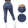 Completo da yoga Legging a costine Senza cuciture Vita alta Pantaloni push up sexy da palestra Legging fitness Controllo della pancia Allenamento da corsa Collant 231010