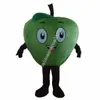 Verde maçã vermelha mascote figurino de alta qualidade tema de desenho animado carnaval de adultos tamanho de aniversário festa de aniversário