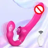 Vibrateurs Double tête résonance vibrateur partage Stimulation clitoridien masseur Vaginal femme portable masturbateur Sex Toys pour femmes 231010